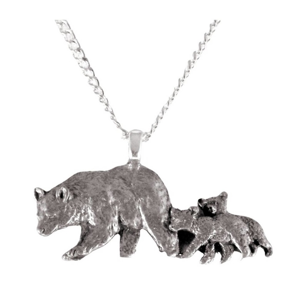 Black bear and cubs necklace 1134